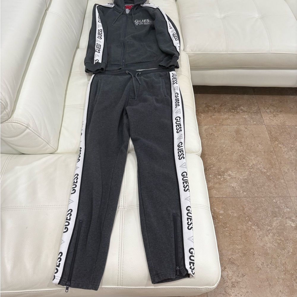 Guess Charcoal and White Tracksuit